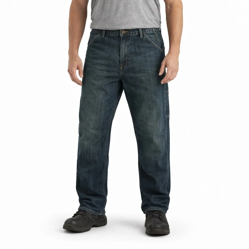 Carhartt Relaxed Fit Holter Dungaree Jeans 40x34 Dark Wash Workwear
